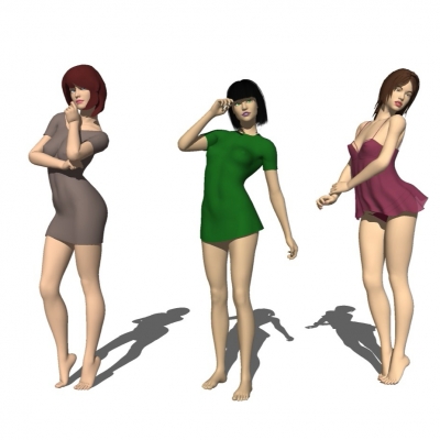 现代女士免费su模型(1)