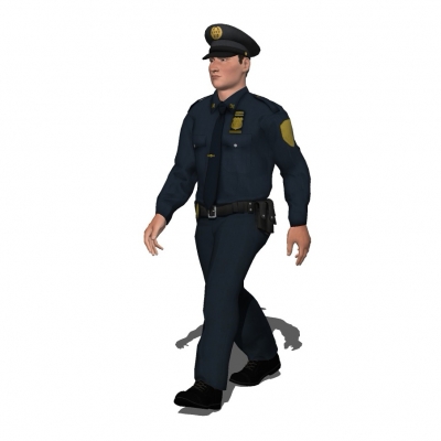 现代警察人物免费su模型(1)