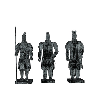 中式古代士兵免费su模型(1)