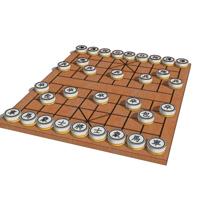 中式实木象棋免费su模型(1)
