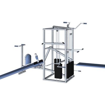 现代健身设备免费su模型(1)