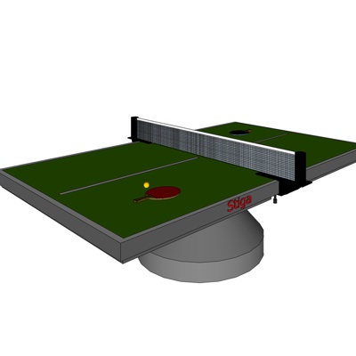 现代乒乓球台免费su模型(1)