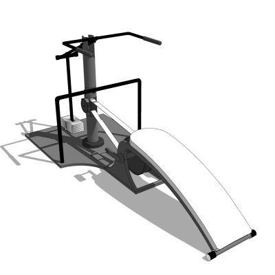 现代健身器材免费su模型(1)