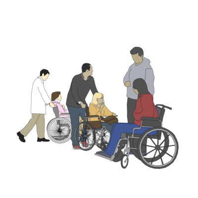 现代轮椅免费su模型(1)