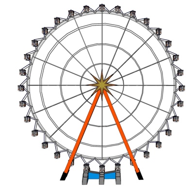 现代摩天轮免费su模型(1)