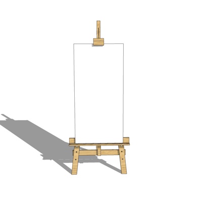 现代实木画架免费su模型(1)