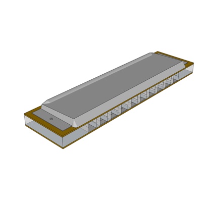 现代口风琴免费su模型(1)