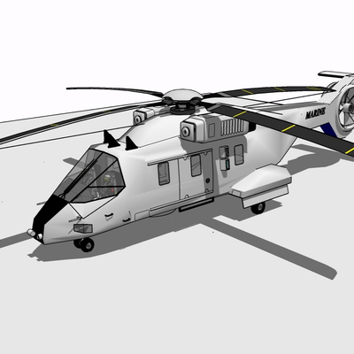 现代直升机免费su模型(1)