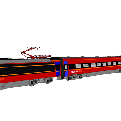 现代火车免费su模型(1)