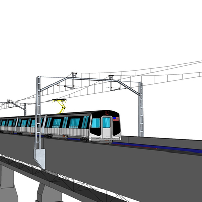 现代火车免费su模型(1)