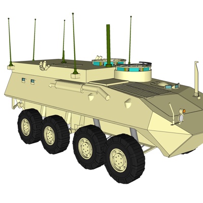 现代装甲车免费su模型(1)