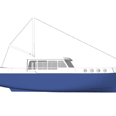 现代小型轮船免费su模型(1)