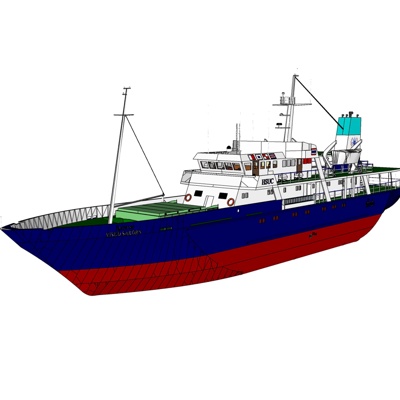 现代小型轮船us模型(1)