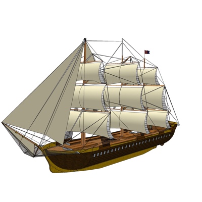 现代海船免费su模型(1)