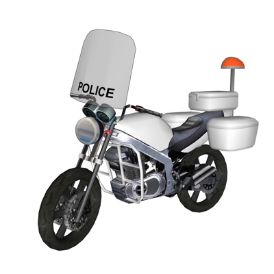 现代警用摩托车免费su模型(1)