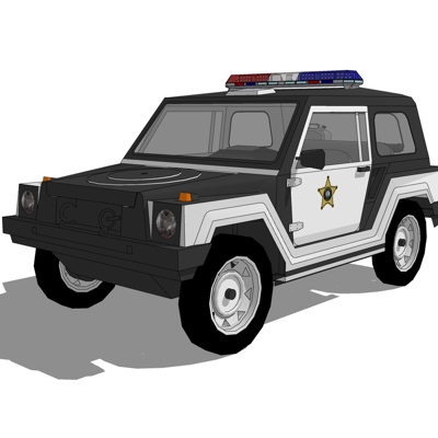 现代警车免费su模型(1)
