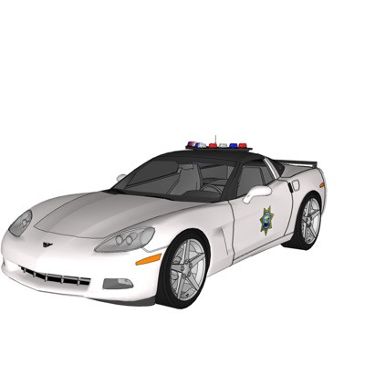 现代警车免费su模型(1)
