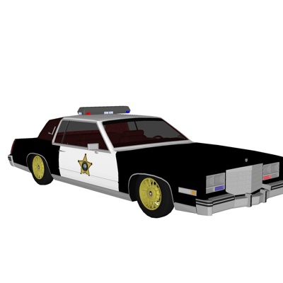 现代警车免费su模型(1)