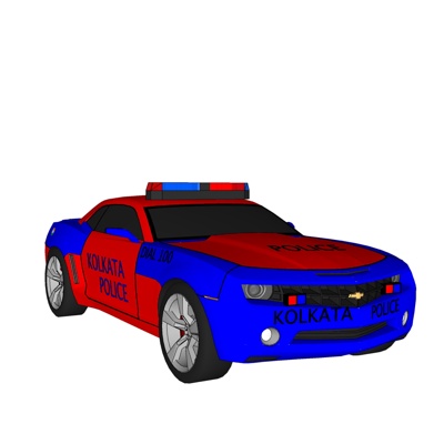 现代警车免费su模型(1)