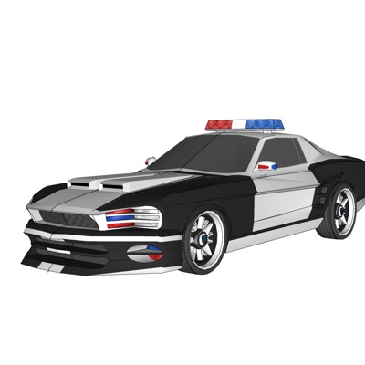 现代警车免费su模型(1)
