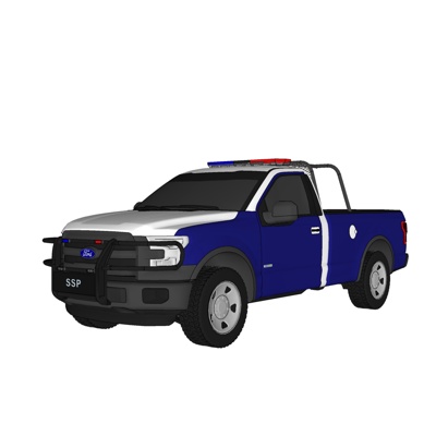 现代警车免费su模型(1)