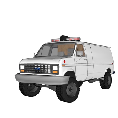 现代警车免费su模型(1)