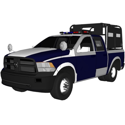 现代警车免费su模型(1)