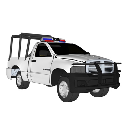现代警车免费su模型(1)