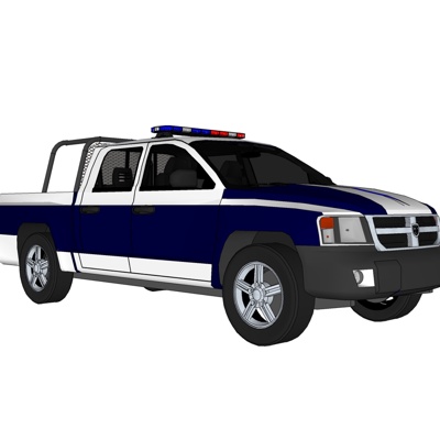 现代警车免费su模型(1)