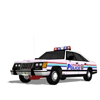 现代警车免费su模型(1)