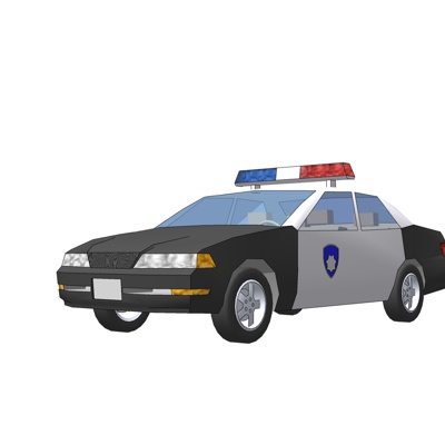 现代警车免费su模型(1)
