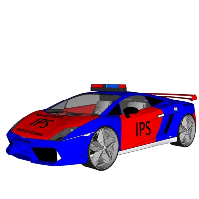 现代警车免费su模型(1)