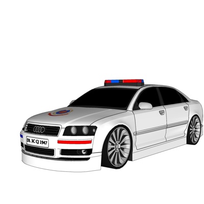 现代警车免费su模型(1)