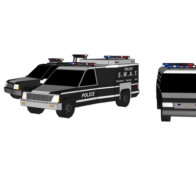 现代警车免费su模型(1)