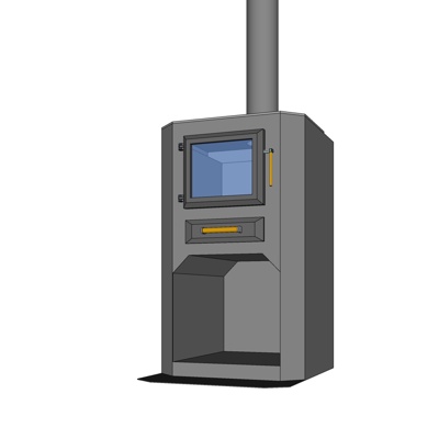现代收费站停车杆免费su模型(1)