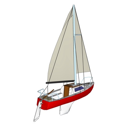 现代海船免费su模型(1)