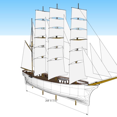 现代海船免费su模型(1)