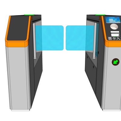 现代刷卡闸门免费su模型(1)