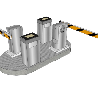 现代拦车杆免费su模型(1)