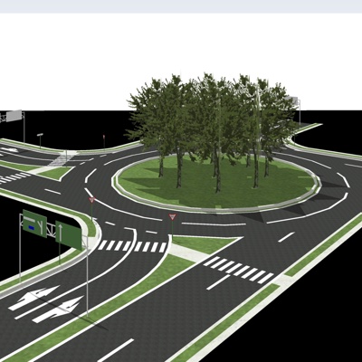 现代道路公路免费su模型(1)