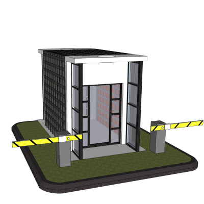 现代保安亭免费su模型(1)