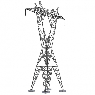 现代高压电塔免费su模型(1)