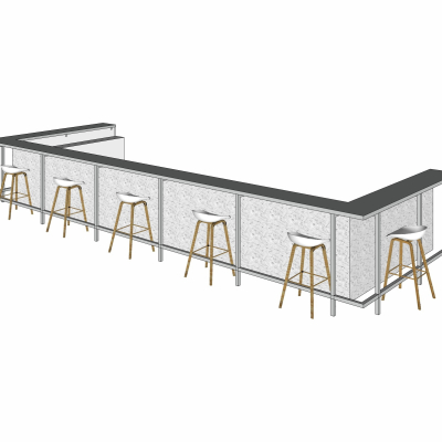 现代吧台免费su模型(1)
