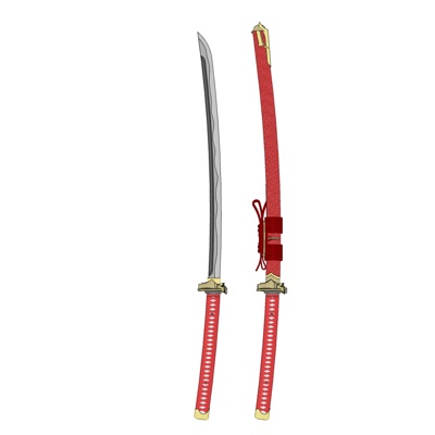 现代武士刀免费su模型(1)