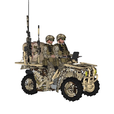 现代军用越野摩托车免费su模型(1)