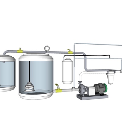 工业风水阀门免费su模型(1)