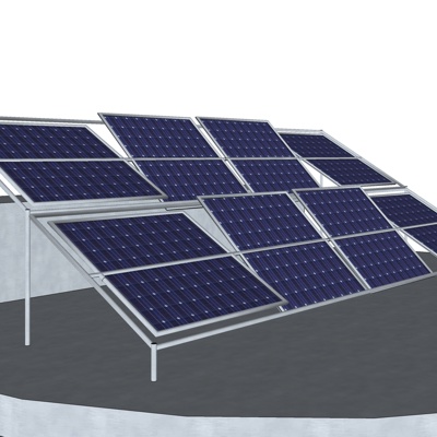 现代太阳能板免费su模型(1)