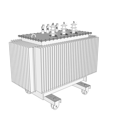 工业风变压器免费su模型(1)