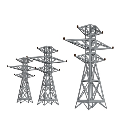 工业风电线杆免费su模型(1)