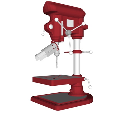 现代钻机打磨机免费su模型(1)
